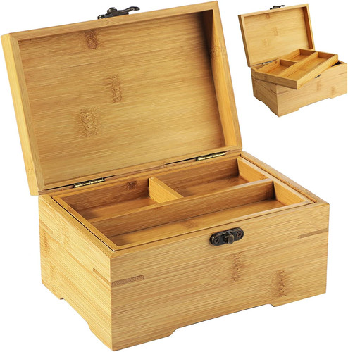 Grande scatola legno con - scatola, in